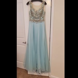 Blue prom dress